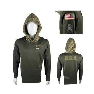 Nike -NFL Onfield, USA Salute To Service Phila. Eagles Hoodie, Olive Green, LRG.